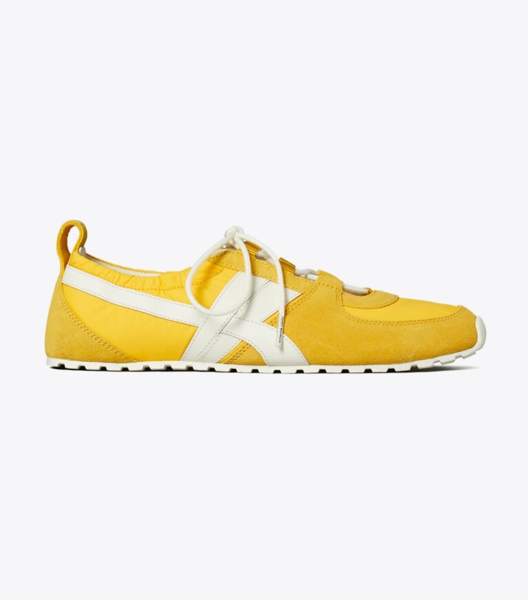 Tory Burch diseñador zapatillas Zapatillas de balet Hank en YELLOW / CREAM / YELLOW lateral
