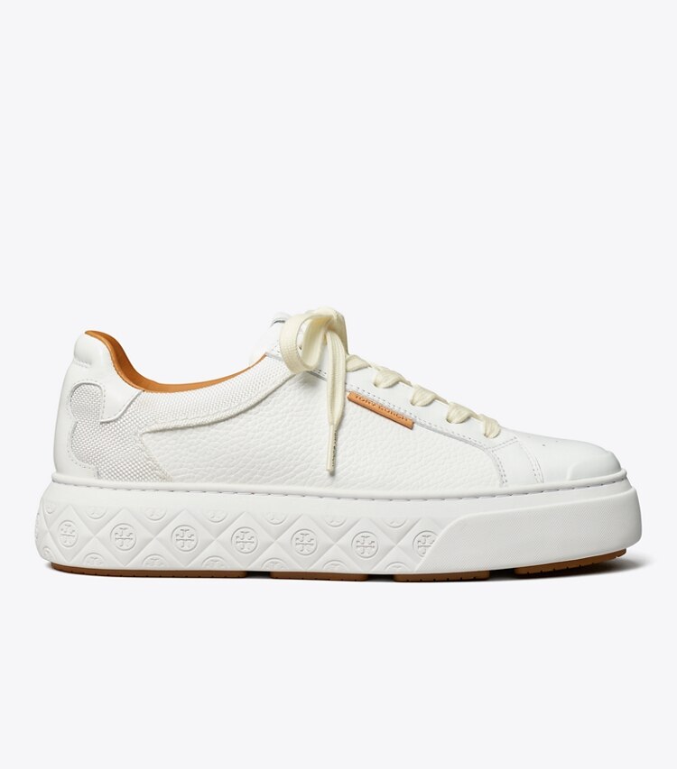 Tory Burch diseñador zapatillas Zapatillas Ladybug en WHITE / WHITE / WHITE lateral