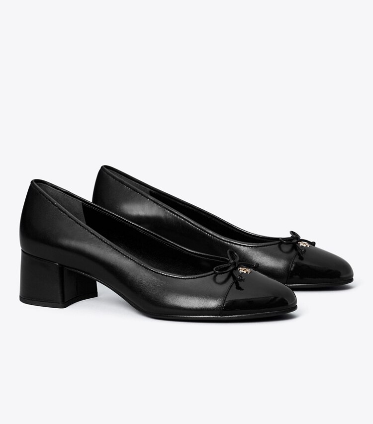 Tory Burch diseñador tacones Zapato de tacón con puntera en PERFECT BLACK / PERFECT BLACK ángulo