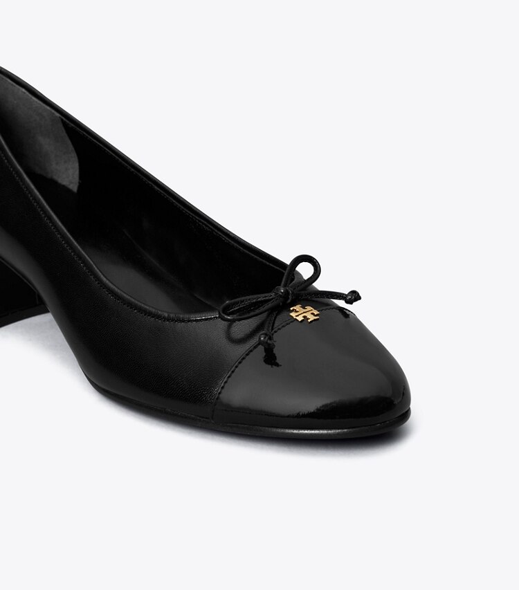Tory Burch diseñador tacones Zapato de tacón con puntera en PERFECT BLACK / PERFECT BLACK detalle