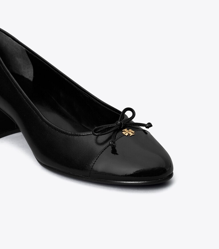 Tory Burch diseñador tacones Zapato de tacón con puntera en PERFECT BLACK / PERFECT BLACK detalle