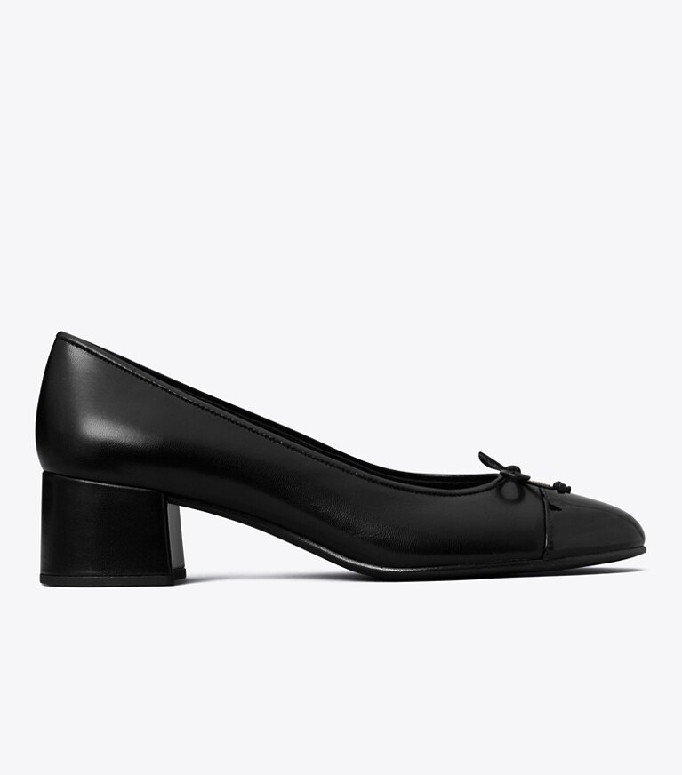 Tory Burch diseñador tacones Zapato de tacón con puntera en PERFECT BLACK / PERFECT BLACK lateral