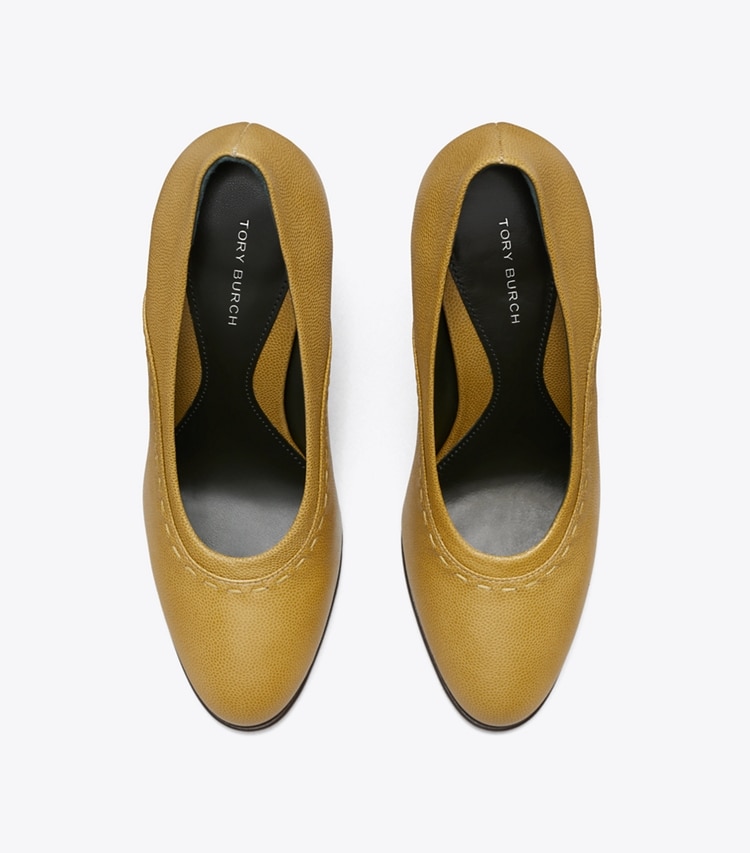 Tory Burch diseñador tacones Zapato de tacón de pasarela en GRAIN vista superior
