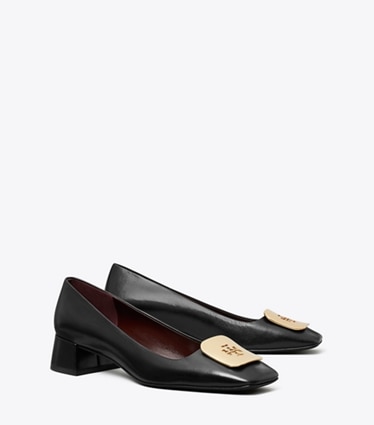 Tory Burch diseñador tacones Zapatos de tacón Georgia en PERFECT BLACK ángulo