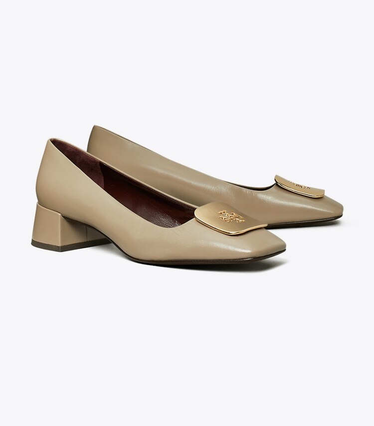 Tory Burch diseñador tacones Zapatos de tacón Georgia en ECRU ángulo