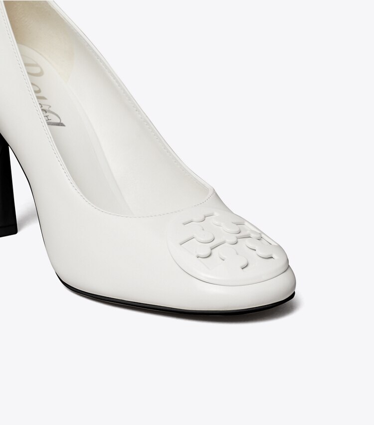 Tory Burch diseñador tacones Zapatos de tacón Reva en WHITE detalle