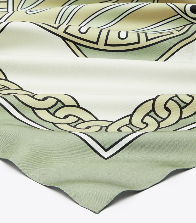Tory Burch designer scarves Zebra Oversized Silk Square in Zebra Oversized Square - Khaki detail