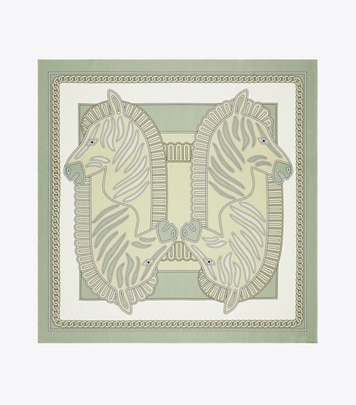 Warped Logo Silk Square: Women's Accessories | Scarves