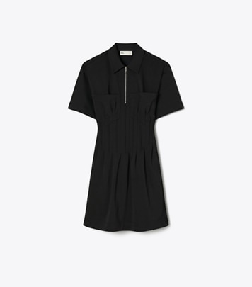 Striped Rib Knit Polo Dress: Women's Designer Dresses | Tory Burch