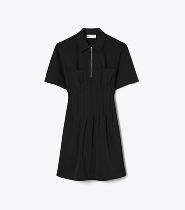 Tory Burch designer dresses Zip-Front Dress in Black front