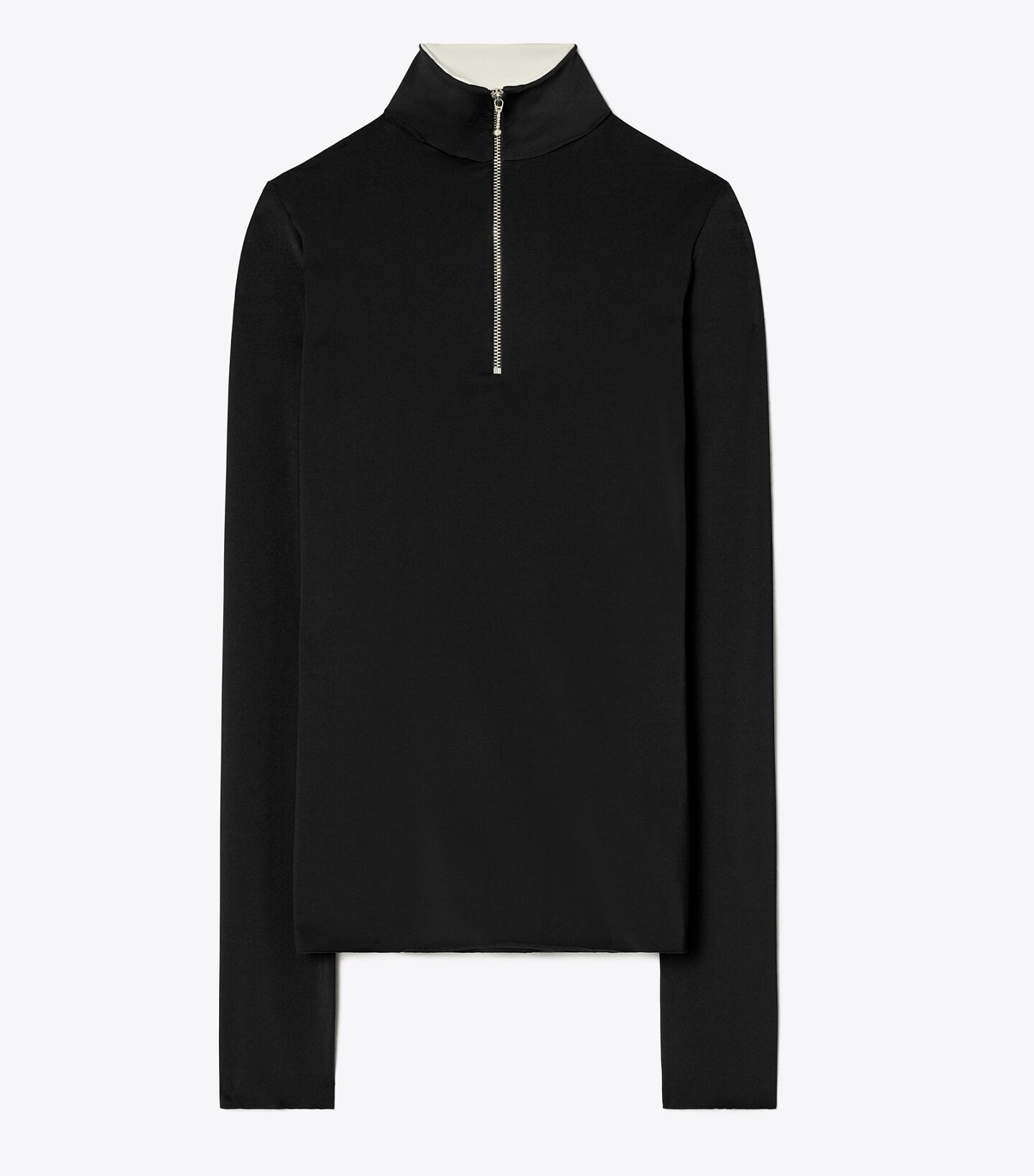 Zip Front Long-Sleeve Jersey Top