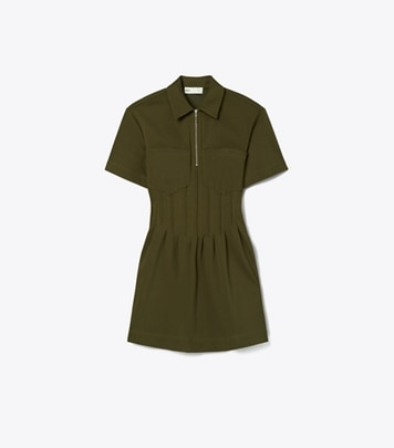 Pleated Cotton Shirtdress: Women's Designer Dresses | Tory Burch