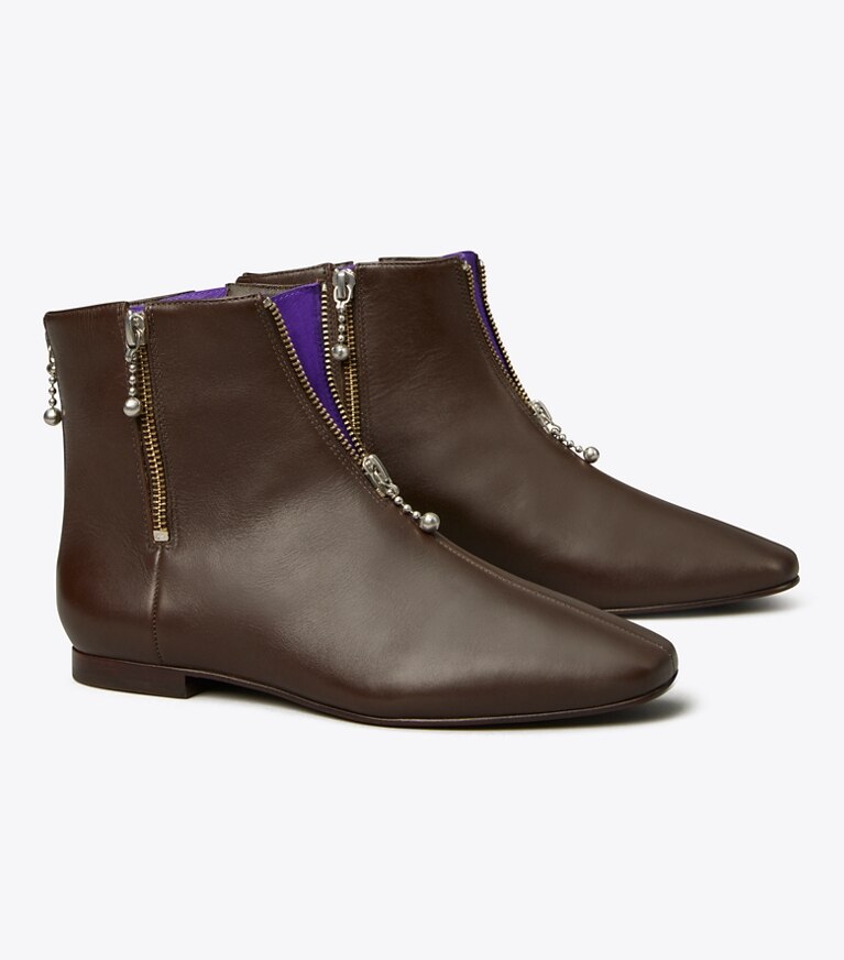 Tory burch casual zip up online bootie