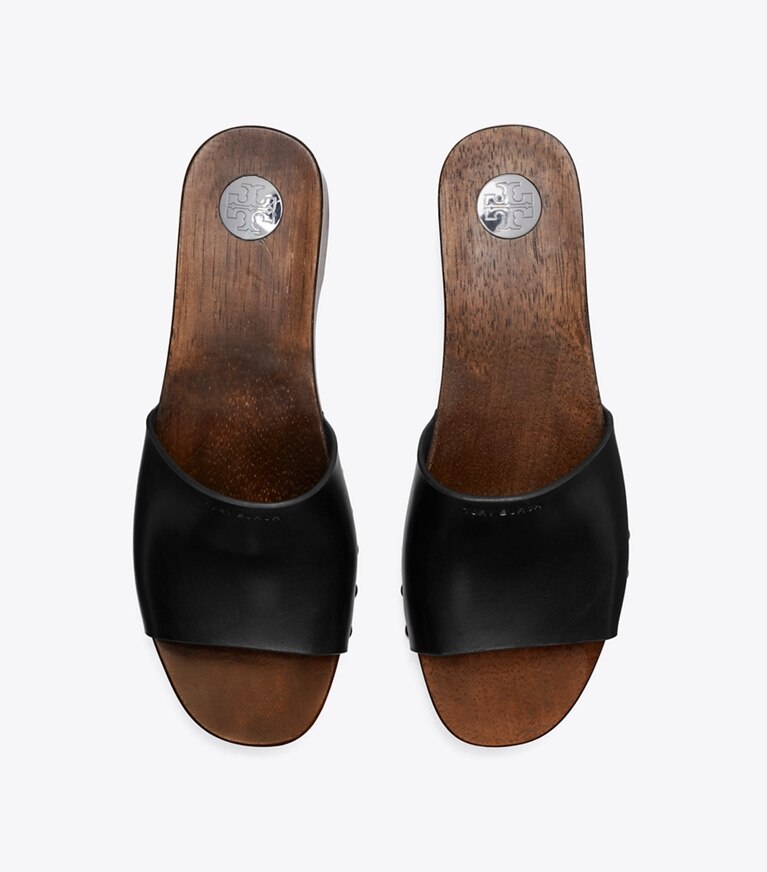 Tory Burch diseñador sandalias Zueco tipo sandalia en BLACK vista superior