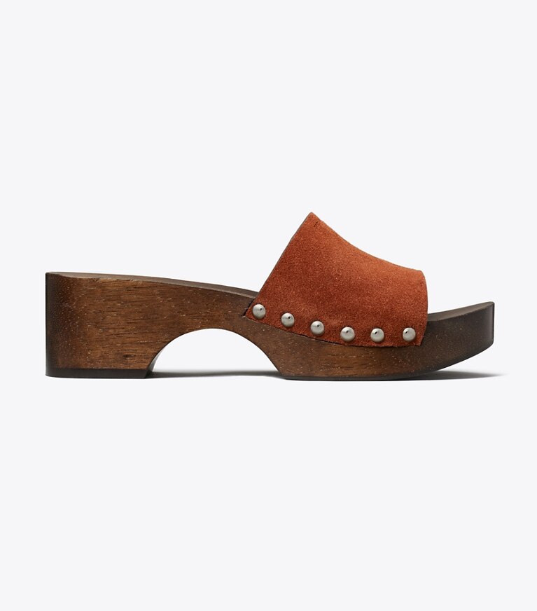 Tory Burch diseñador sandalias Zueco tipo sandalia en SEQUOIA lateral