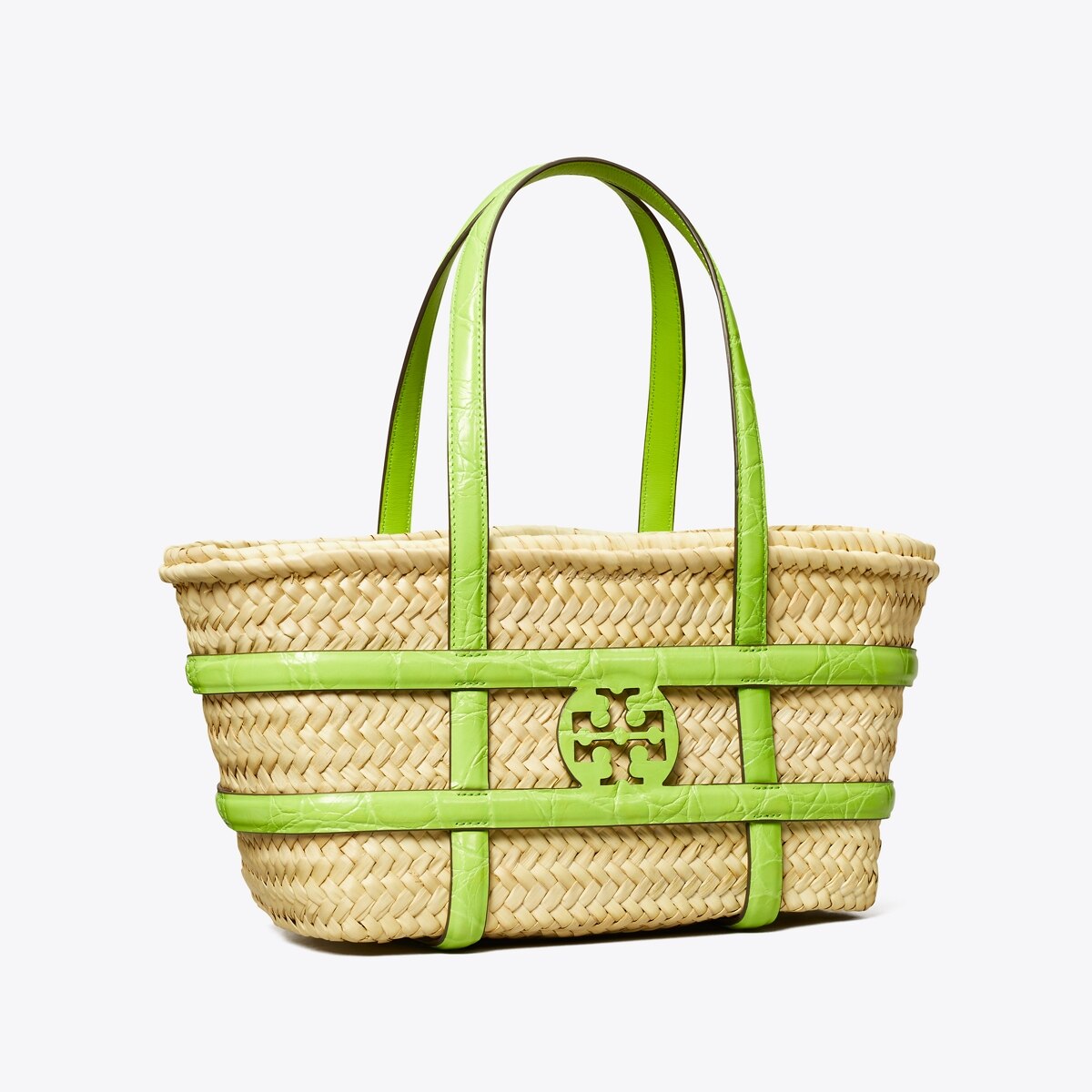 【Tory Burch】エラ クロコ エンボス ストロー バスケットバッグ エラ クロコ エンボス ストロー スモール バスケットバッグ