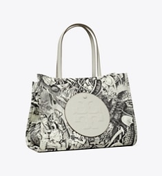 *TORY BURCH* エラ スモール トート 使いやすいサイズ *Black Ella Patent Tote Bag: Women's Designer Tote Bags | Tory Burch