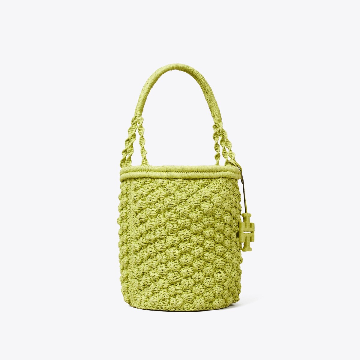 【美品】TORY BURCH チェーンショルダーバッグ ラフィア調 エラ-ハンドクロシェ--