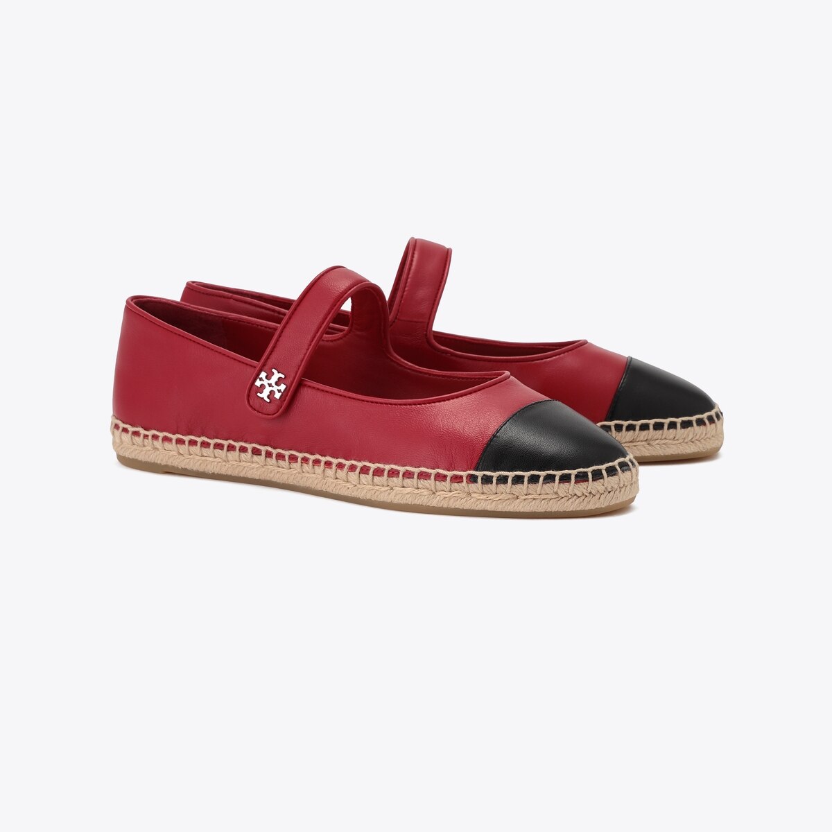 新品未使用 保存袋付き TORY BURCH キャップトゥメリージェーン24.5 キャップトゥ メリージェーン エスパドリーユ: レディース