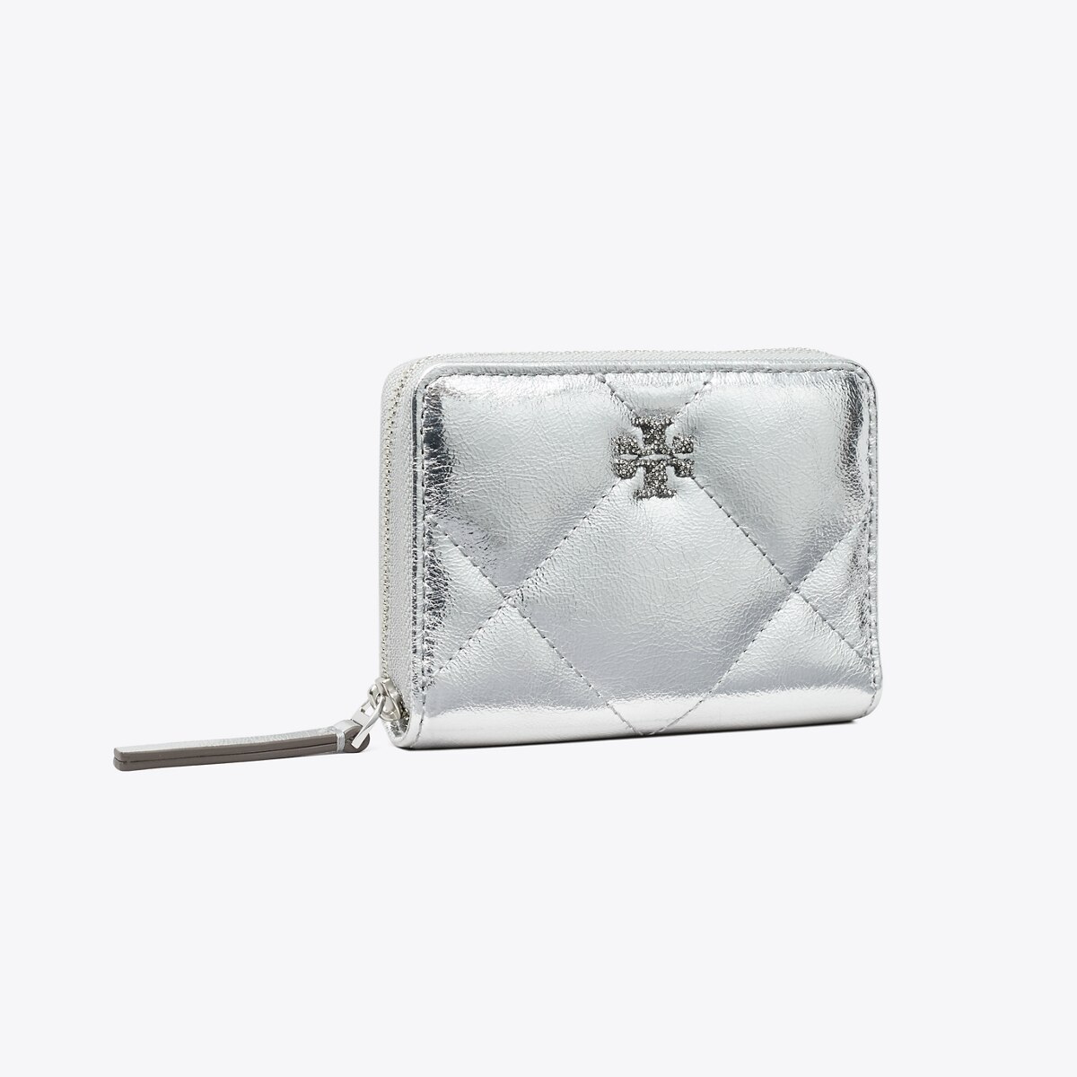 TORY BURCH キラ ダイヤモンドメタリック ジップアラウンド ウォレット キラ-ダイヤモンドキルト-