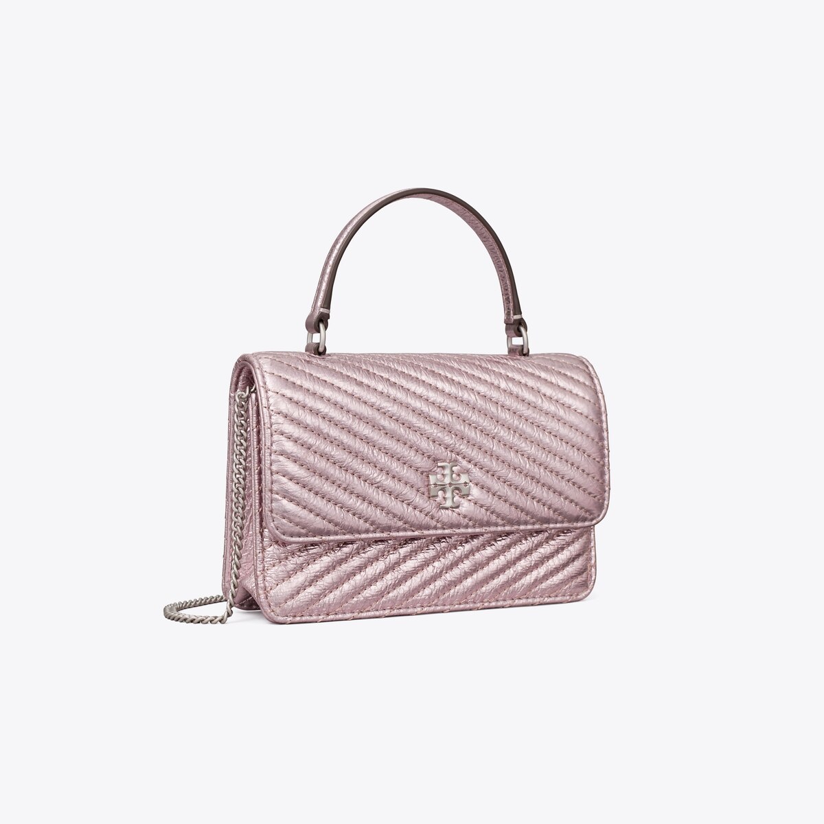 Tory Burch ミラー ミニ メタリック クロスボディバッグ ミラー-クリンクル-ミニクロス