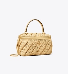 トレンド感◎ *TORY BURCH* キラ メタリック ヴァニティケース キラ メタリック モトキルト ヴァニティケース: レディース ミニ