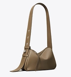 Tory Burch ショルダーバッグ スエード ピックステッチ スモール ショルダーバッグ: レディース