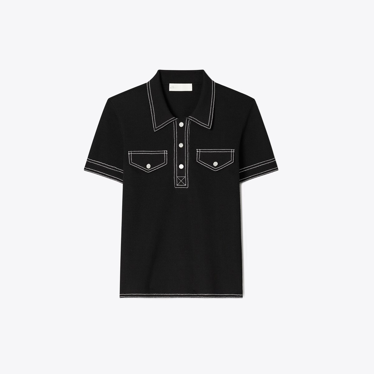 ■美品■2024SS■Tory Burch トリーバーチ POLO IN JACQUARD ジャカード ポロ ポロシャツ サイズS 半袖 トリム チェック 総柄 ニット ブランド古着【中古】20250825/RA5918 □美品□2024SS□Tory Burch トリーバーチ POLO IN JACQUARD ジャ