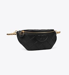 【関税送料込】Tory Burch フレミング デニム ベルトバッグ** Tory Burch Fleming デニムベルトバッグ | ブルー | FARFETCH JP