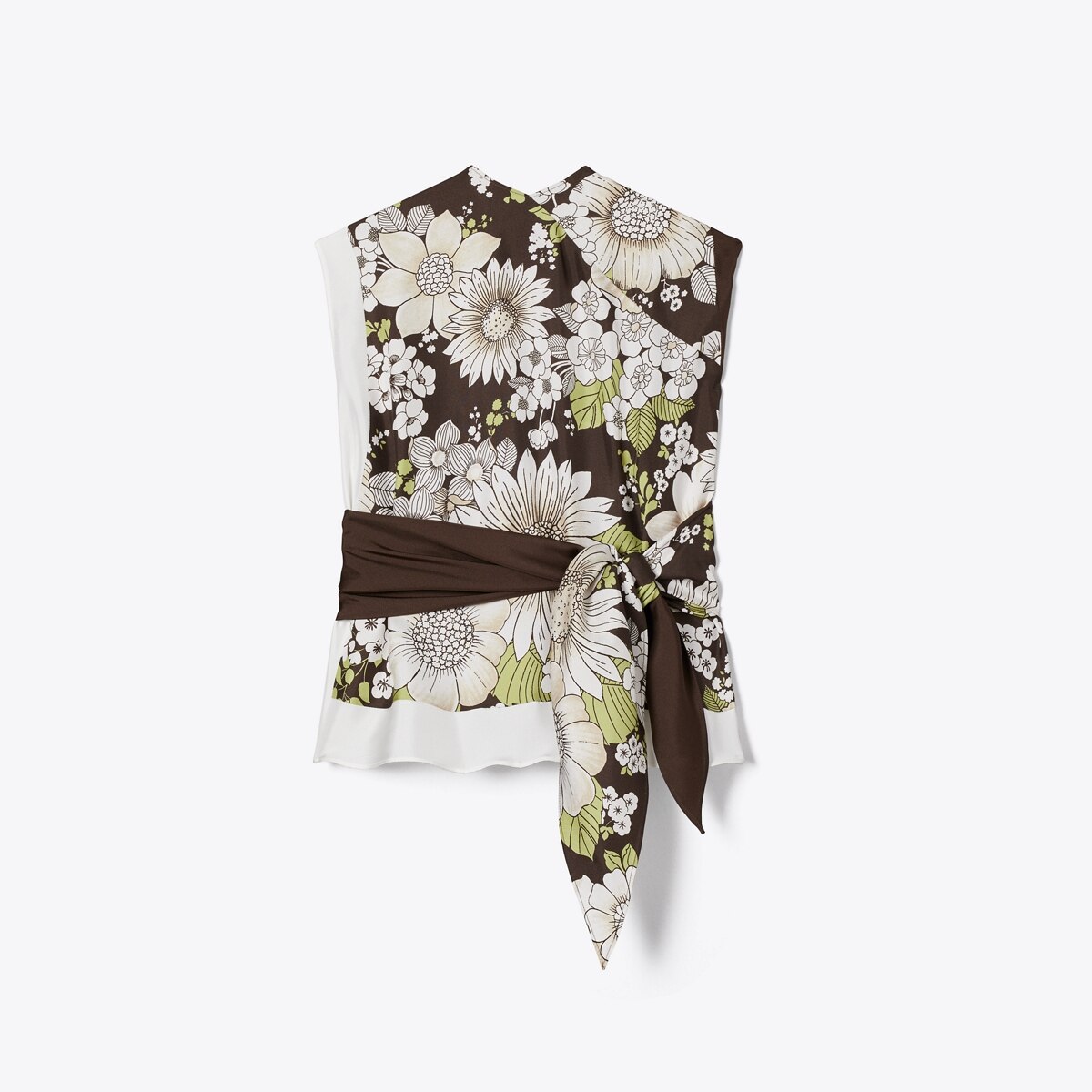 未使用　Tory Burch シルク　トップス プリント-シルク-トップス-front