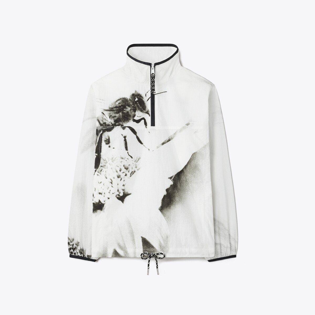 プリント ナイロンリップストップ ハーフジップジャケット: レディース