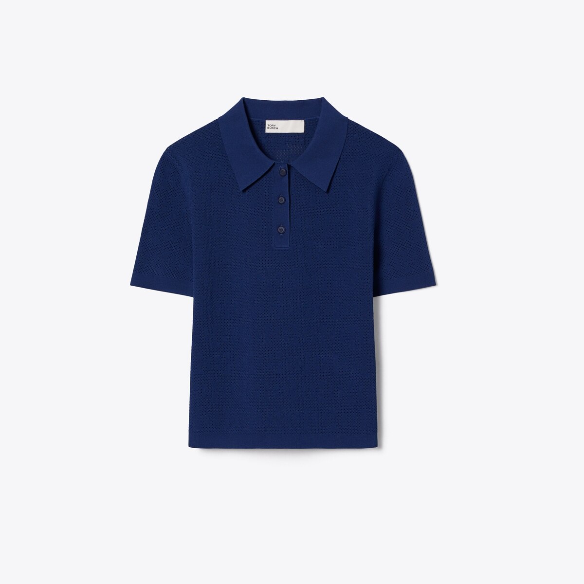 TORY BURCH シルクフロント ポロシャツ トリーバーチ シルクフロント