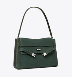 TORY BURCH 176060200 関税送料込 リー ラジウィル スエード ラージショルダーバッグ: レディース
