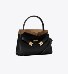 Petite Lee Radziwill Double Bag in brown | Tory Burch JP