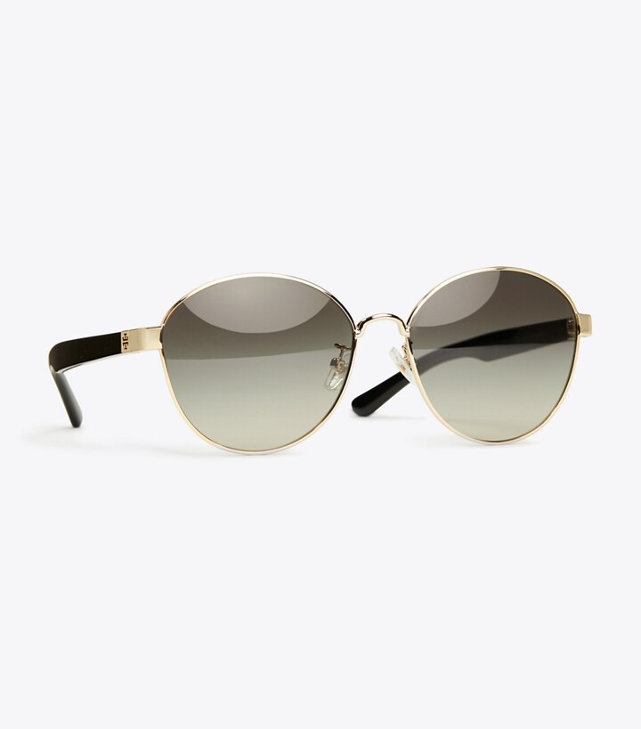 tory burch metallic rim sunglasses