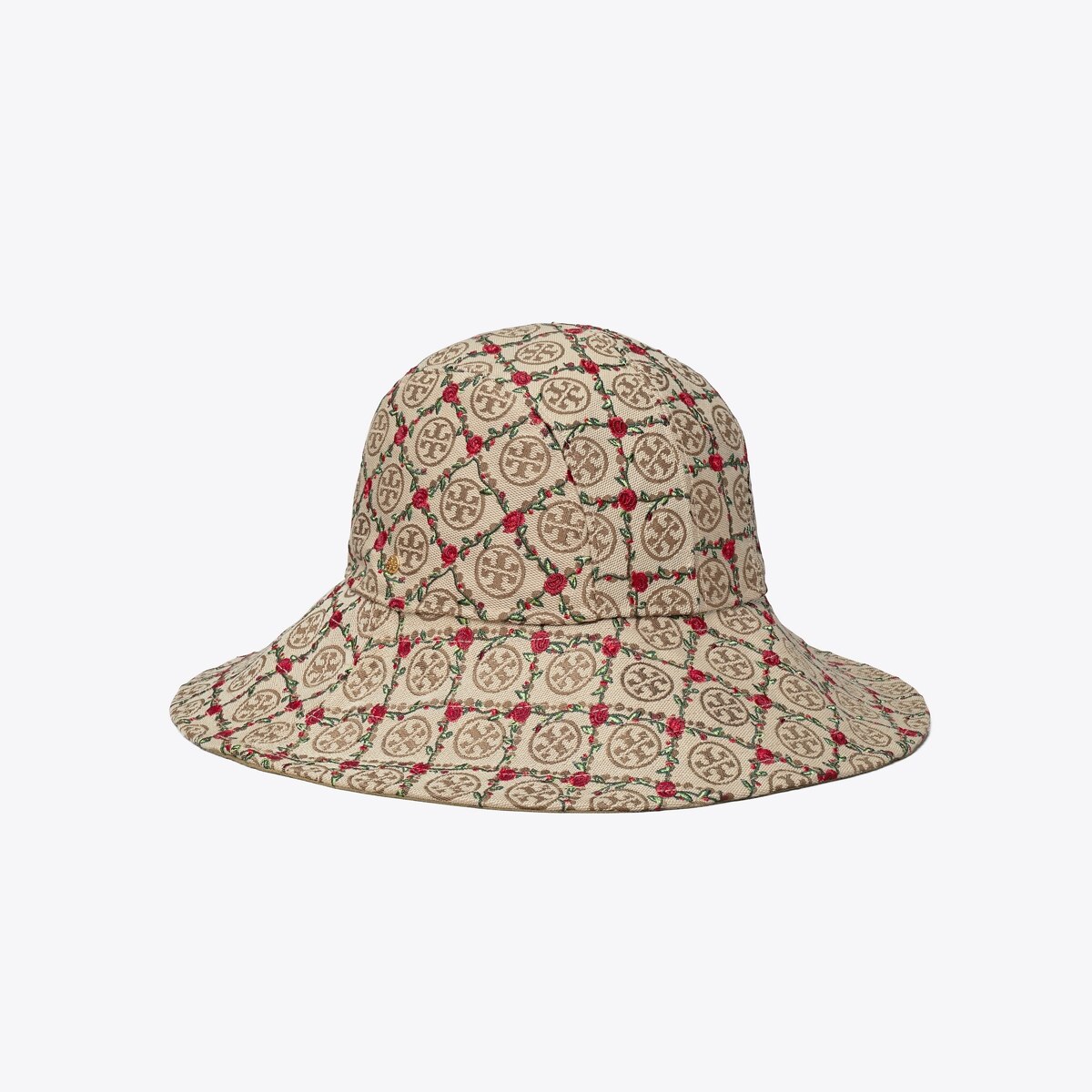 T Monogram Embroidered Bucket Hat 