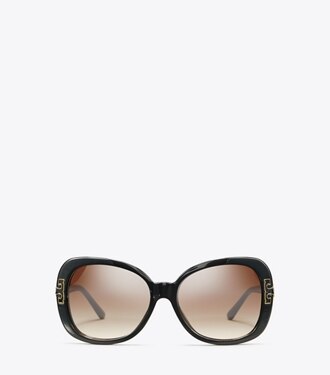 토리버치 Tory Burch T-Temple Butterfly Sunglasses,Black