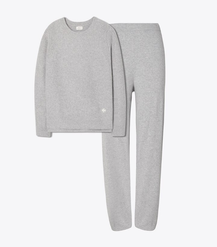 The Cashmere Ribbed Crewneck and Jogger 