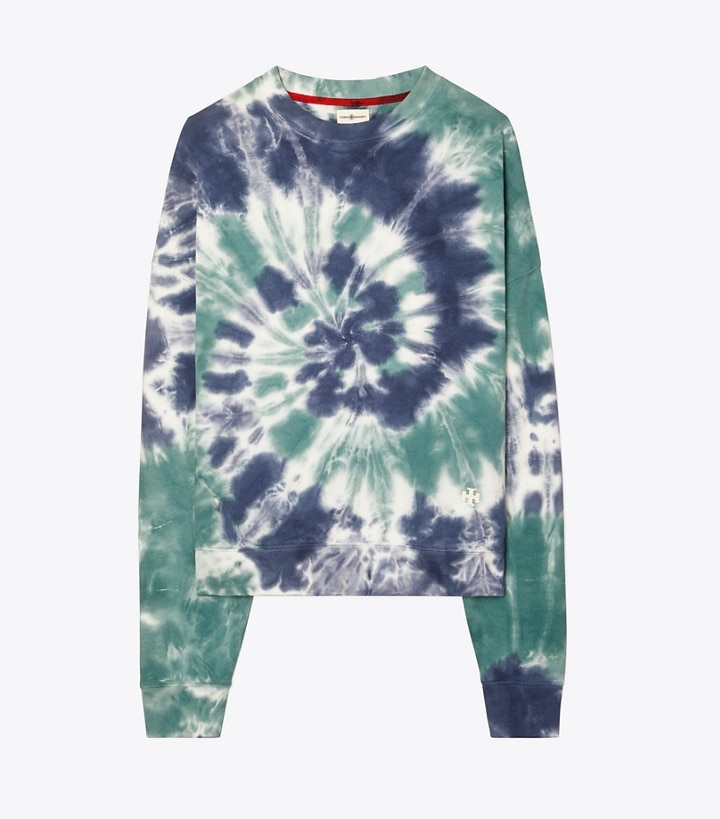 Tie-Dye Heavyweight French Terry Crew: Women's Designer Sweaters | Tory ...