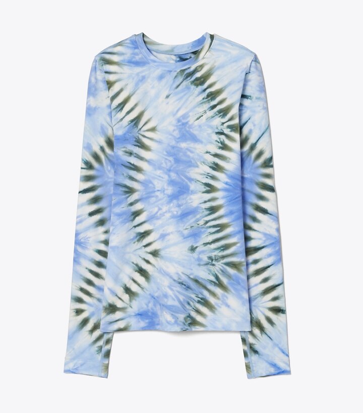 Tie-Dye Tissue-Seamless Long-Sleeve Top 