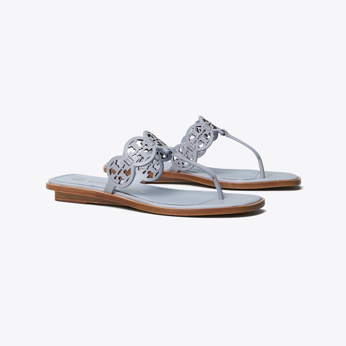 miller medallion leather flat thong