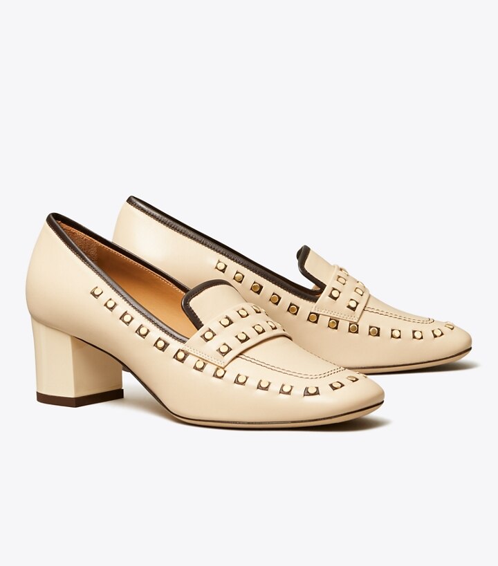 tory burch white loafers