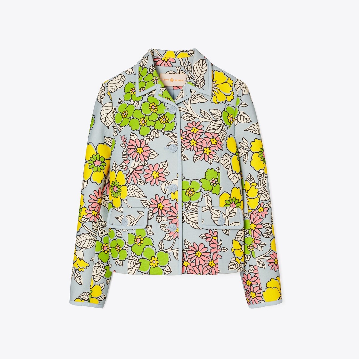 tory burch floral coat