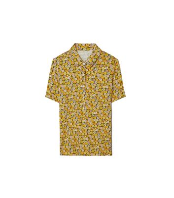 Tory Sport Floral-print Cotton-jersey Polo Shirt In Ginger Lily Vintage Bouquet