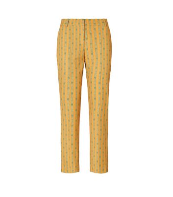 Tory Sport Tory Burch Printed Tech Twill Golf Pant In Golden Sand Chain Logo