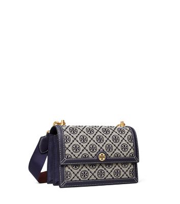 Tory Burch Small T Monogram Shoulder Bag In Tory Navy | ModeSens