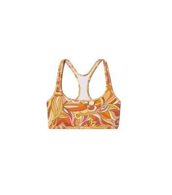 Tory Sport Tory Burch Printed Weightless Racerback Bra In Fantasy Floral