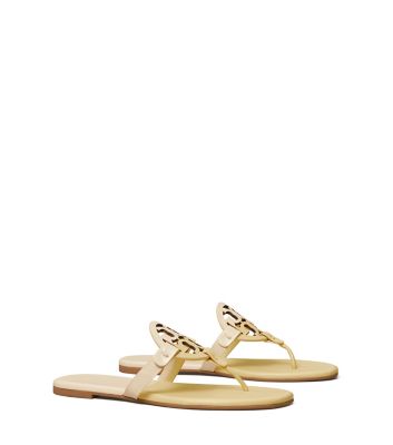 Tory Burch Miller Soft Bicolor Sandal In Sweet Corn/new Cream | ModeSens