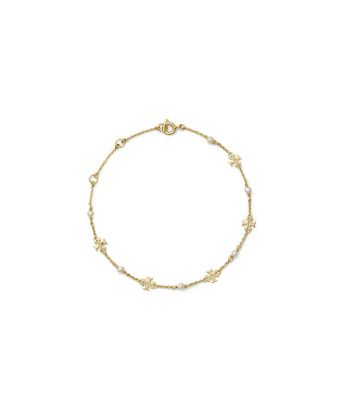 Tory Burch Kira Perlenarmband In Tory Gold / Pearl