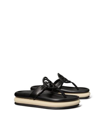 Tory Burch Miller Cloud Puff In Perfect Black / New Cream | ModeSens